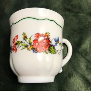 Arcopal France Provincial Mug Cup Red Floral Flower White Milk Glass replacment
